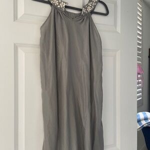 Gray Silk Dress